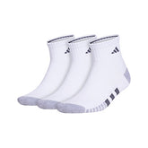 Adidas Men'S Cushioned 3.0 Quarter 3-Pack (White)