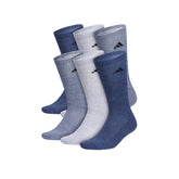 Adidas Men'S Athletic Cushioned Crew 6-Pack (Tech Indigo Blue)