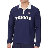Fila Heritage Long Sleeve Polo (M) (Navy)