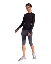 Bloquv 24/7 Long Sleeve Top (W) (Black)