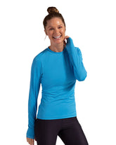 Bloquv 24/7 Long Sleeve Top (W) (Blue)