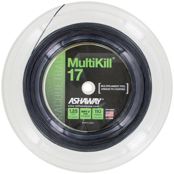 Ashaway Multikill 17G Raquetball Reel 360' (Black)