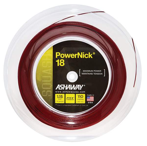 Ashaway Powernick 18G Squash Reel 360' (Red) Ashaway