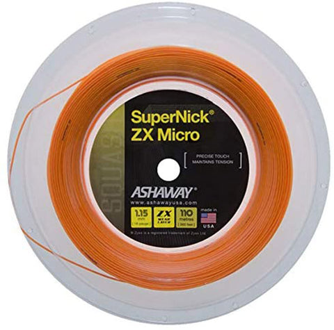 Ashaway Supernick Zx Micro 18G Squash Reel 360' (Orange)