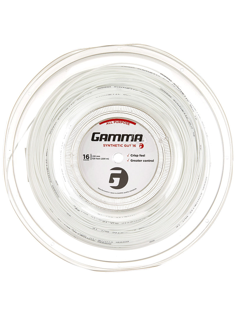 Gamma Synthetic Gut Reel 720' (White) Gamma