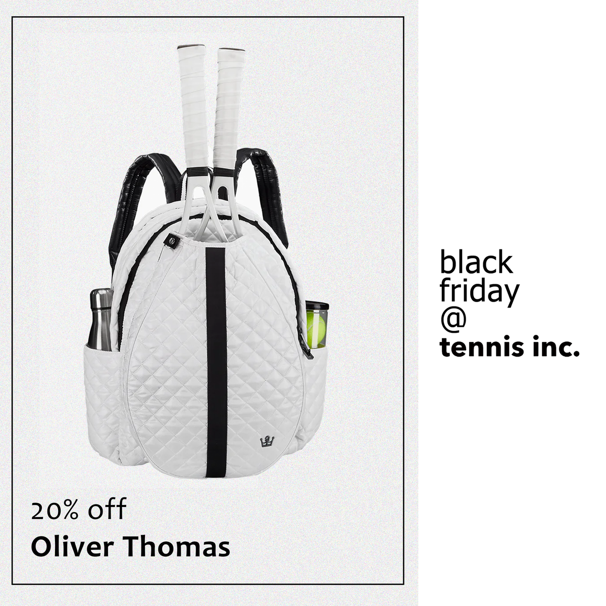 Oliver Thomas Wingwoman Tennis Back Pack White Stripe