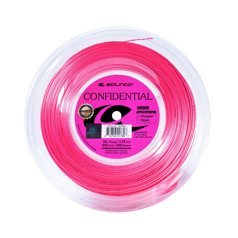 Solinco Confidential Soft Reel 656' (Electric Pink) Solinco
