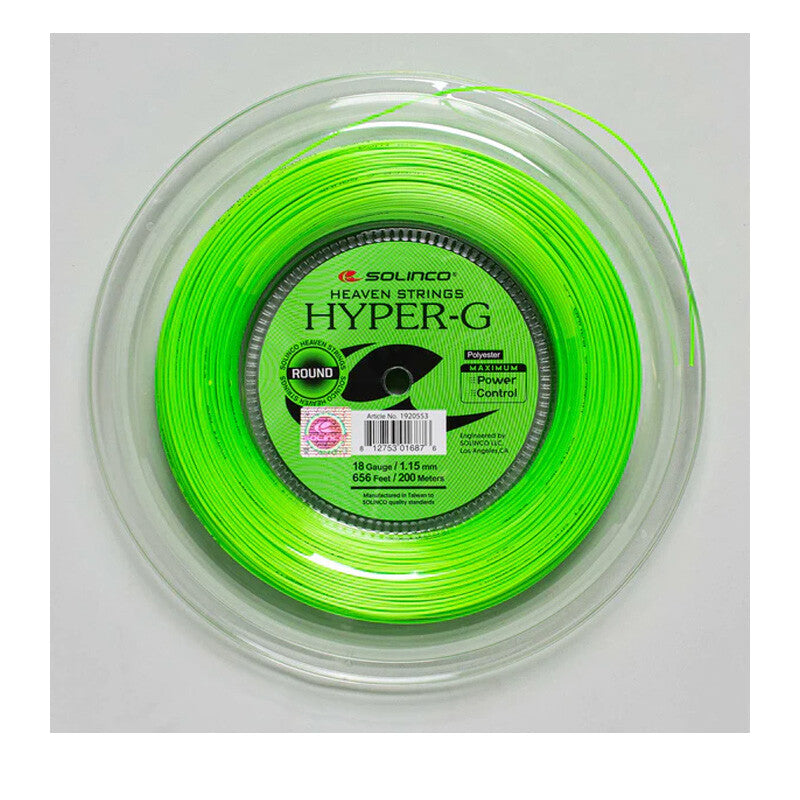 Solinco Hyper-G Round Reel 656' (Lime)