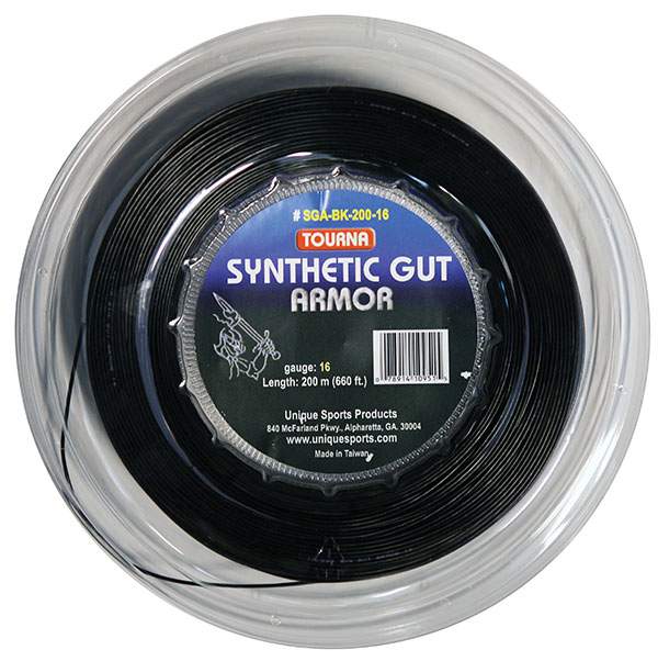 Tourna Big Hitter Synthetic Gut Armor Reel 660' (Black)