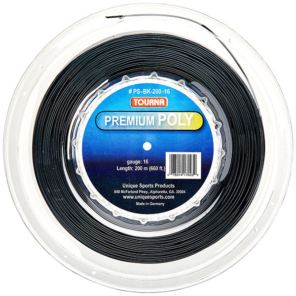 Tourna Premium Poly Reel 660' (Black)