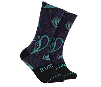 2Undr Flex Crew Sock (Peacock Paisley)