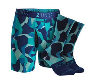 2Undr Swing Shift Brief Sock Pack (Water Camo)