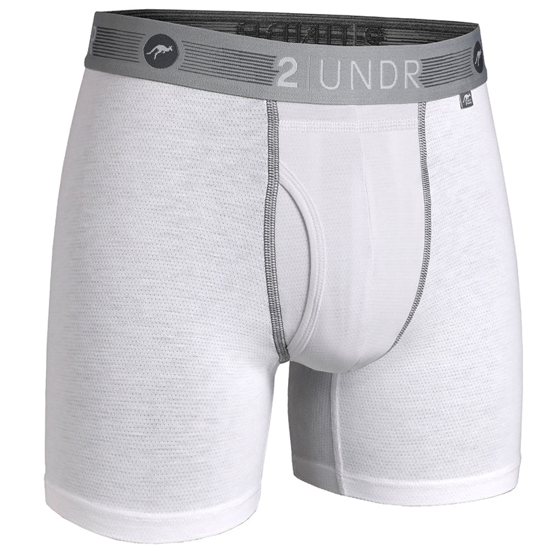 2Undr Flow Shift Boxer Brief (White) 2UNDR