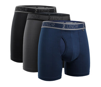 2Undr Sport Shift Boxer Brief 3 Pack (Stealth/Charcoal/Azul)