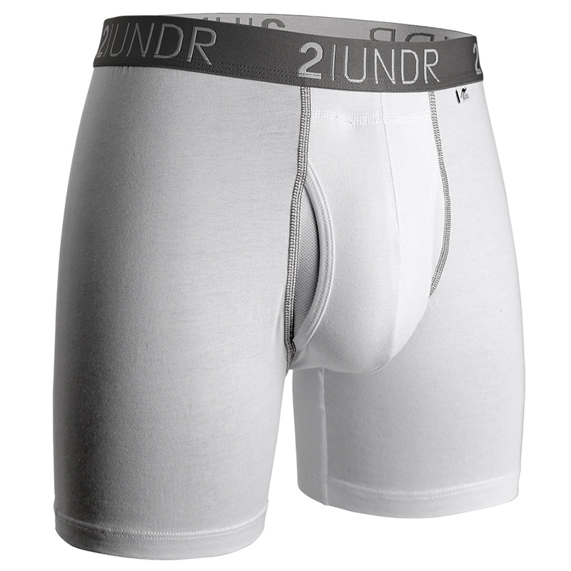 2Undr Swing Shift Boxer Brief (White/Grey) 2UNDR