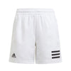Adidas Boys Club 3 Stripe Short (White)