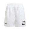 Adidas Boys Club 3 Stripe Short (White)