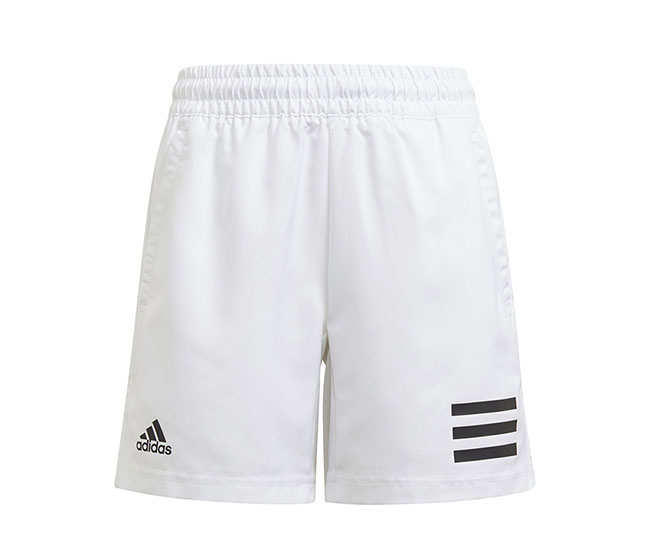 Adidas Boys Club 3 Stripe Short (White)