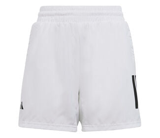 Adidas Boys Club 3 Stripe Short (White)