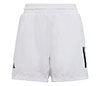 Adidas Boys Club 3 Stripe Short (White)