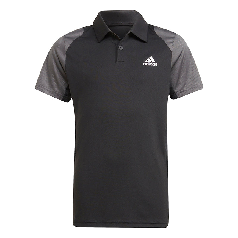 Adidas Boys Club Polo (Black/Grey)