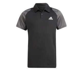Adidas Boys Club Polo (Black/Grey)