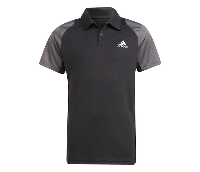 Adidas Boys Club Polo (Black/Grey)