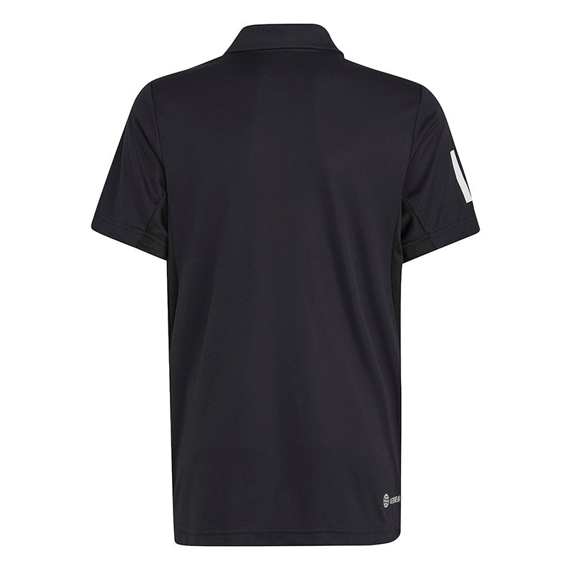 Adidas Boys Club 3 Stripe Polo (Black)