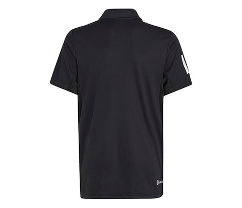 Adidas Boys Club 3 Stripe Polo (Black)