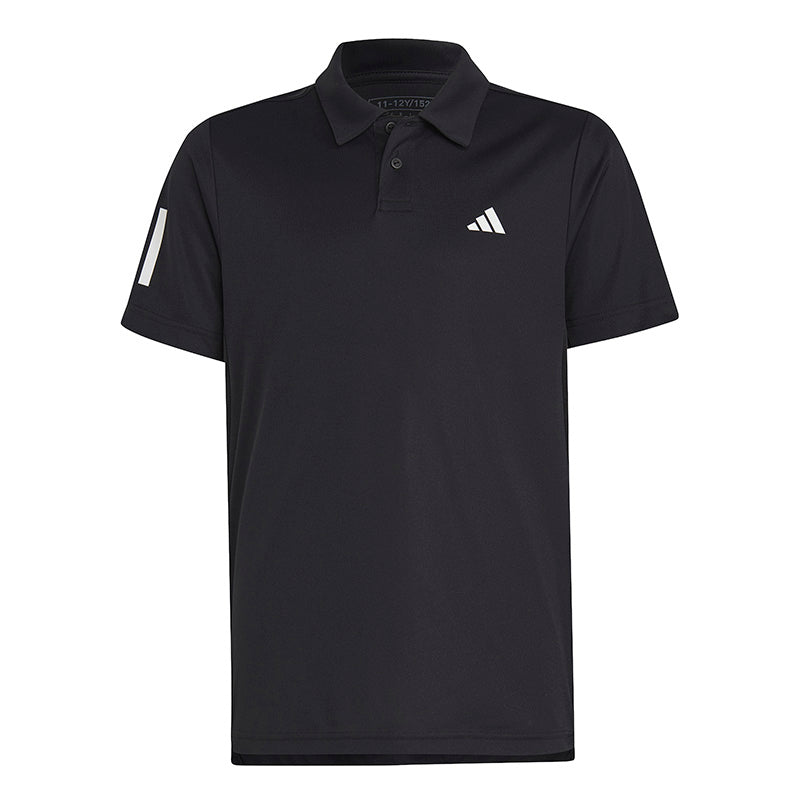 Adidas Boys Club 3 Stripe Polo (Black)