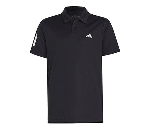 Adidas Boys Club 3 Stripe Polo (Black)