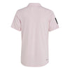 Adidas Boys Club 3 Stripe Polo (Clear Pink)