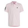 Adidas Boys Club 3 Stripe Polo (Clear Pink)