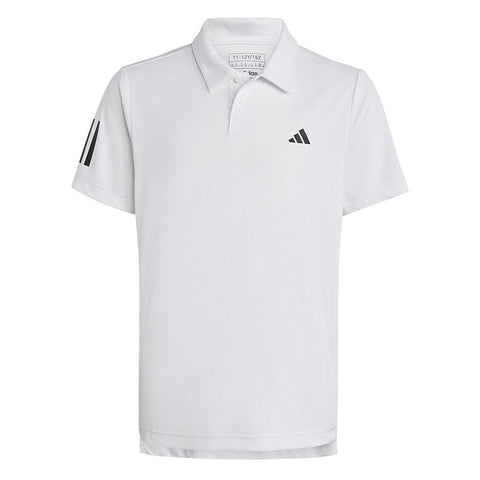 Adidas Boys Club 3 Stripe Polo (White)