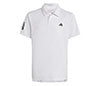 Adidas Boys Club 3 Stripe Polo (White)