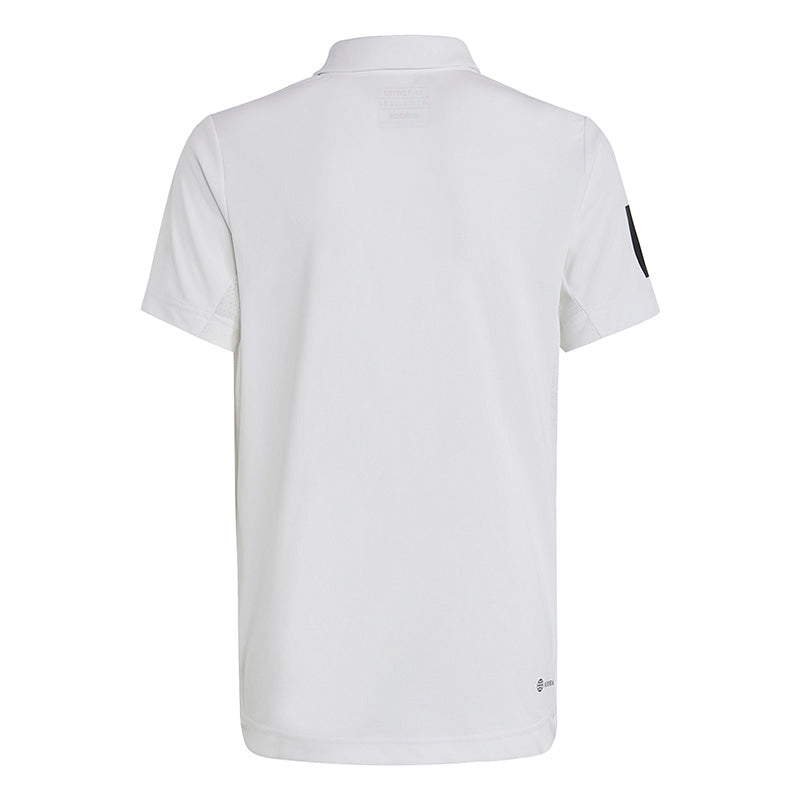 Adidas Boys Club 3 Stripe Polo (White)