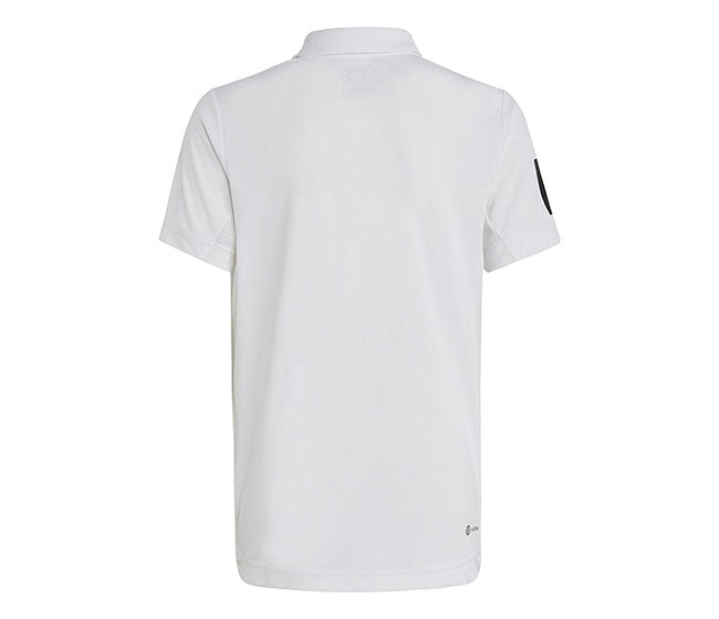 Adidas Boys Club 3 Stripe Polo (White)