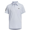Adidas Boys Club 3 Stripe Polo (Halo Blue)