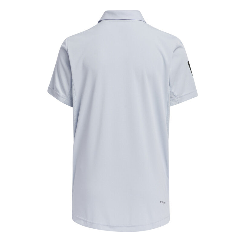 Adidas Boys Club 3 Stripe Polo (Halo Blue)
