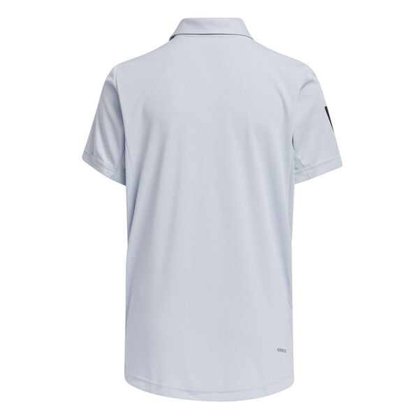 Adidas Boys Club 3 Stripe Polo (Halo Blue)