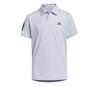 Adidas Boys Club 3 Stripe Polo (Halo Blue)