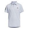 Adidas Boys Club 3 Stripe Polo (Halo Blue)
