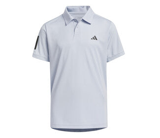 Adidas Boys Club 3 Stripe Polo (Halo Blue)