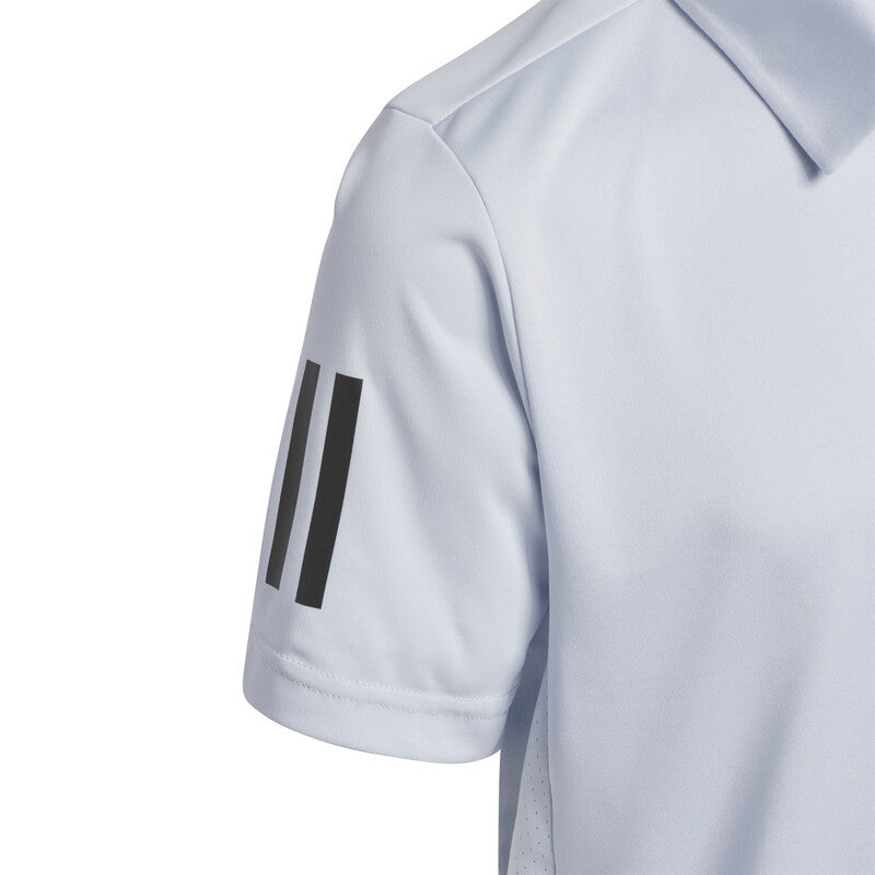 Adidas Boys Club 3 Stripe Polo (Halo Blue)