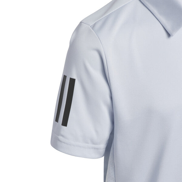 Adidas Boys Club 3 Stripe Polo (Halo Blue)