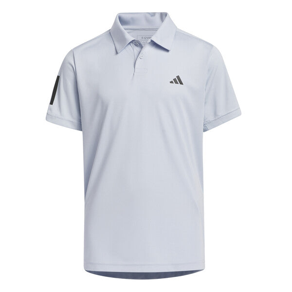 Adidas Boys Club 3 Stripe Polo (Halo Blue)