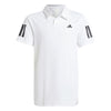 Adidas Boys' Club 3 Stripes Polo (White)
