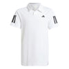 Adidas Boys' Club 3 Stripes Polo (White)