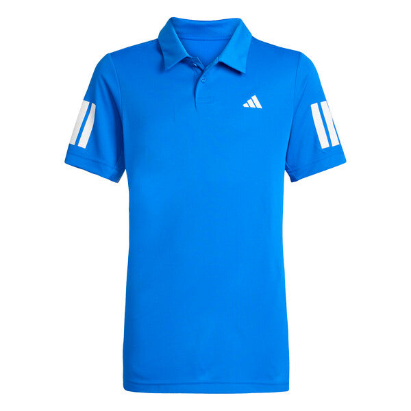 Adidas Boys' Club 3 Stripes Polo (Glory Blue)