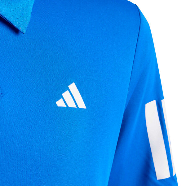 Adidas Boys' Club 3 Stripes Polo (Glory Blue)